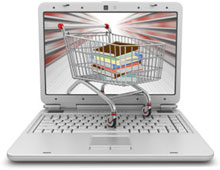 venda libros electrónicos en línea usando el carrito de compras